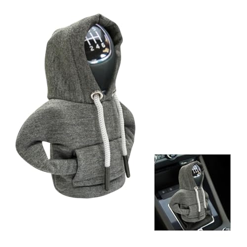 Car Gear Shift Hoodie Auto Shifter Knob Cover (Gray / 1 Pcs)