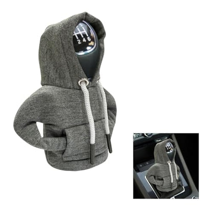 Car Gear Shift Hoodie Auto Shifter Knob Cover (Gray / 1 Pcs)