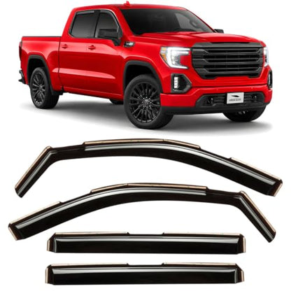 in Channel Extra Durable Rain Guards for Trucks GMC Sierra 1500 2019 (For Sierra 1500 19-26)