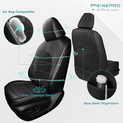 Custom Seat Covers for Toyota Camry 2018 (Black With Red Trim / 2018-2024 Camry LE/SE/SE Nightshade)