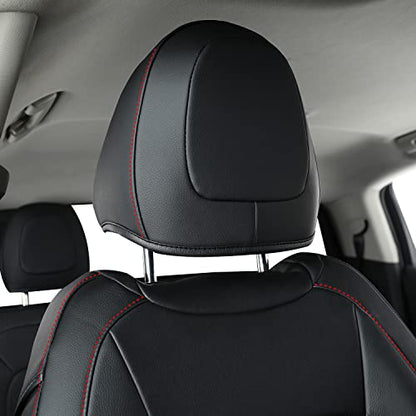 2 Front Chevy Colorado Seat Covers ((2015-2022) Font Only / Black&Red)