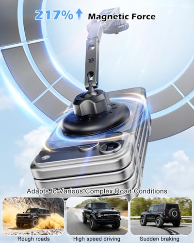 Extended 15W Magnetic Wireless Car Charger Phone Mount for Ford Bronco 2021 (Extended)