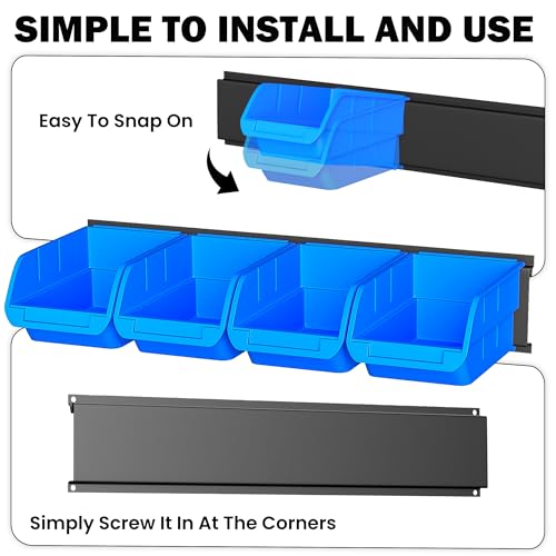 Wall Mounted Storage Bins (Blue)