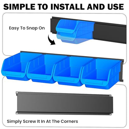 Wall Mounted Storage Bins (Blue)
