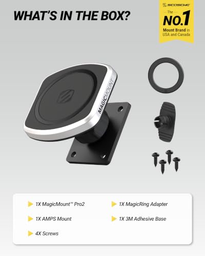 MagicMount Pro2 Magnetic Phone Holder for Car (1 Pack)