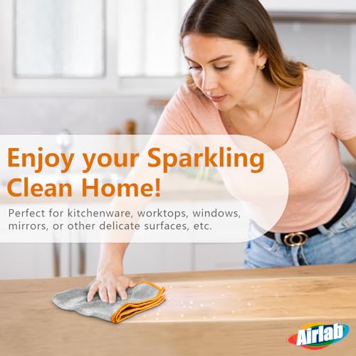 Glass Polishing Streak Free Miracle Cleaning Cloth (Sliver-orange)
