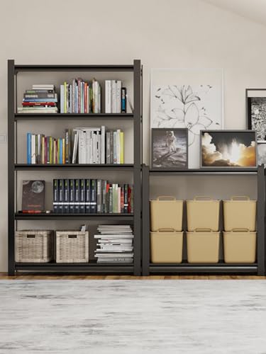 JHYKHG 63" H Storage Shelves (Black / 24"W*16"D*63"H)