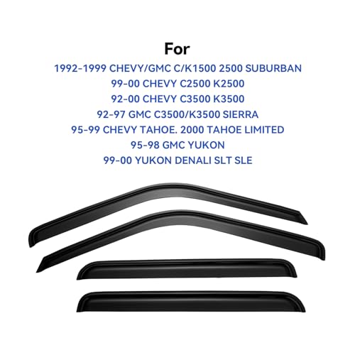 Window Visors Rain Guards for 1995 (1995-2000 Tahoe/Yukon)