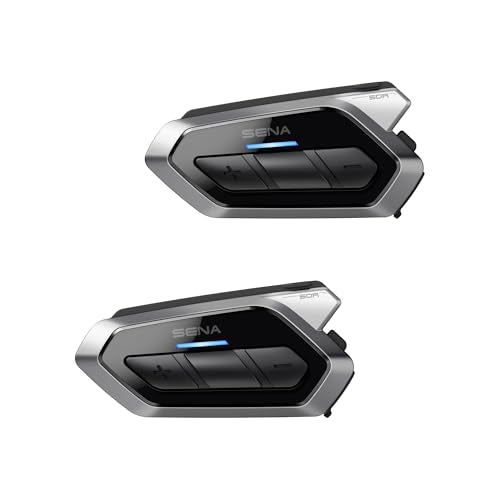 50R 3 Button Motorcycle Bluetooth Headset w (Dual Pack)