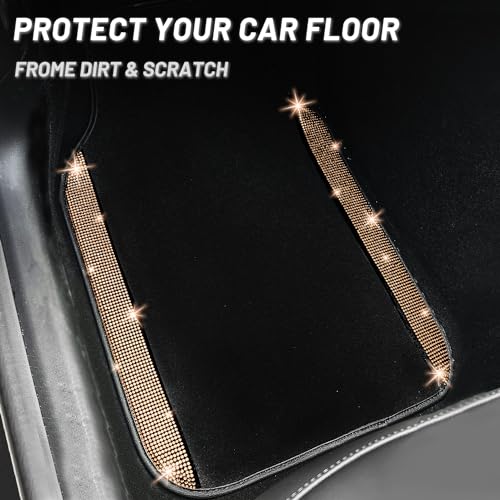 Bling Car Floor Mats Full Set (Champagne Diamond / Car Floor Mats (4 Pieces))