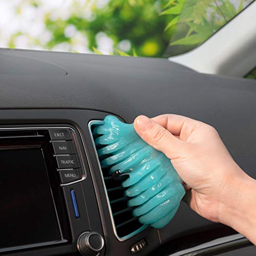 2Pack Cleaning Gel for Car Putty Car Slime Cleaning Car Detail Putty Tools Car Interior Cleaner Automotive Car Cleaning Kits Keyboard Cleaner Blue Green (Blue+Green)
