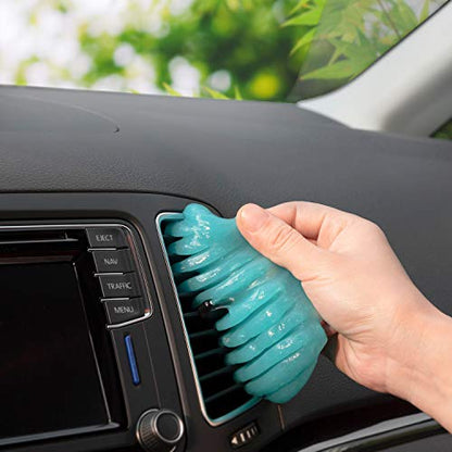 2Pack Cleaning Gel for Car Putty Car Slime Cleaning Car Detail Putty Tools Car Interior Cleaner Automotive Car Cleaning Kits Keyboard Cleaner Blue Green (Blue+Green)