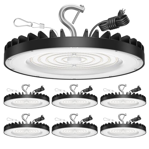 6 Pack UFO High Bay Led Shop Lights 150W