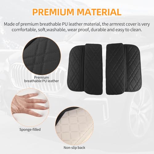 Leather Center Console Cover for BMW 2019 (B-Black)