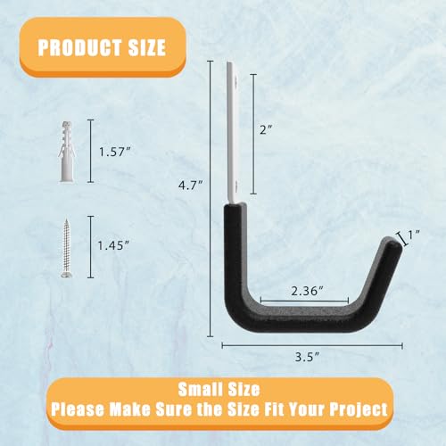 Heavy Duty Garage Utility Hooks (8 Small)