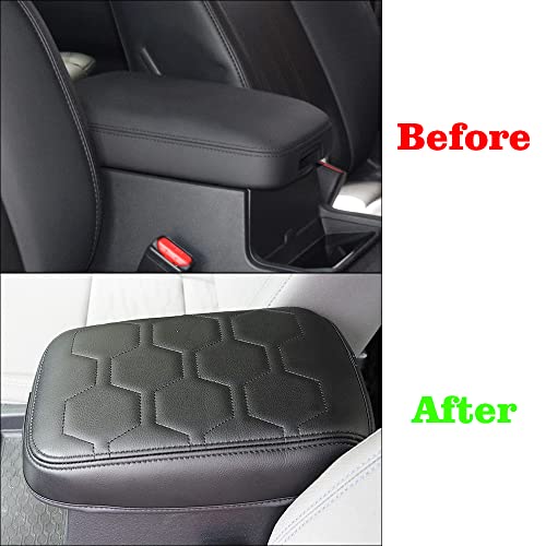 Armrest Cover for Nissan Frontier 2022 (7) 22+ |Frontier| V1 Black Stich, Regular)