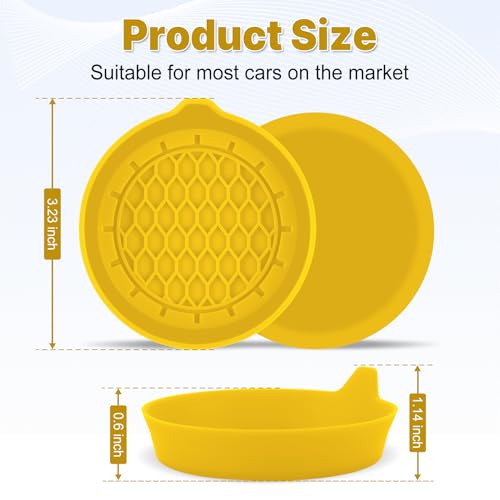 Car Cup Holder Coaster (Yellow)