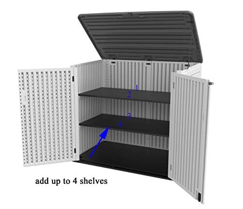 Large Horizontal Storage Sheds (White)
