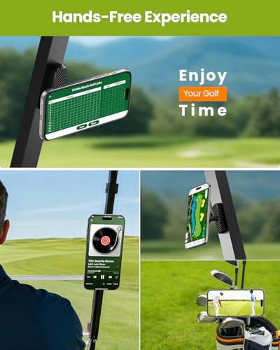 Magnetic Golf Cart Phone Holder (Carbon Fiber Black 1Pc)