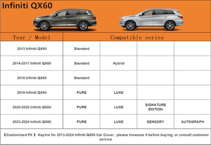 6 Layers SUV Car Cover Custom Fit for Infiniti QX60（2013 (LM-Silver / Custom Fit Infiniti QX60)