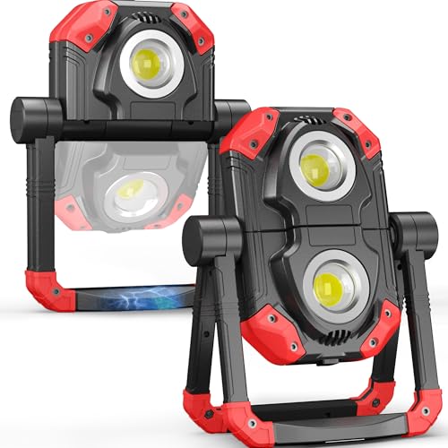 Rechargeable Work Lights 2 Pack (Red)