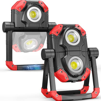 Rechargeable Work Lights 2 Pack (Red)