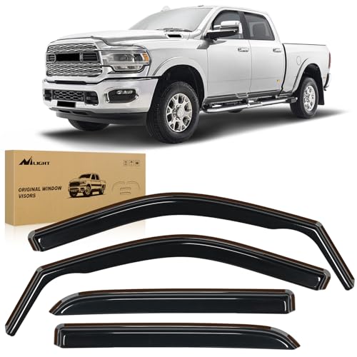 Window Rain Guards for Ram 2500 3500 Crew Cab 2019 (RAM 2500 3500 2019-2026 Crew)