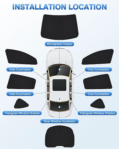 Windshield Sun Shade for Tesla Model Y 2020 (Tesla Model Y 2020-2024)