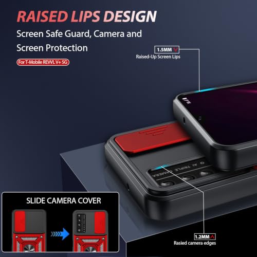 for T Mobile REVVL V+ 5G Case (T-Mobile REVVL V+ 5G（6.82"） / Red)