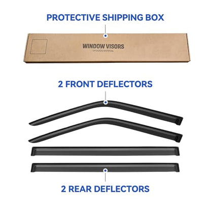 Window Visors Rain Guards for 2009 (2009-2019 Ford Flex)