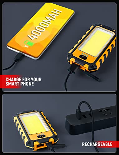 LED Rechargeable Magnetic Work Light 40W 1500Lumens (Orange)