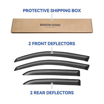Window Visors Rain Guards for 2005 2006 2007 2008 2009 Chevy Equinox (2005-2009 Chevy Equinox)