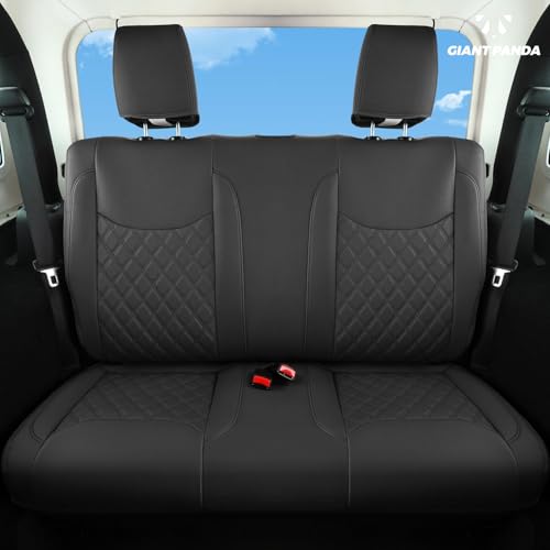 Wrangler JK Seat Covers Custom Fit for Jeep Wrangler (Black / 13-17 JK 2 Door Full Set)