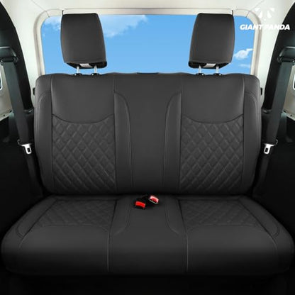 Wrangler JK Seat Covers Custom Fit for Jeep Wrangler (Black / 13-17 JK 2 Door Full Set)