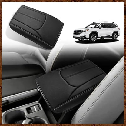 Armrest Cover for Subaru Forester 2025 (21) 25+ |Forester| Black/Gray Stitching, Regular)