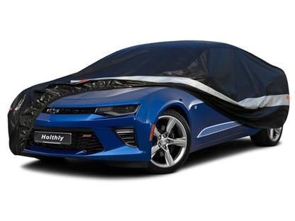 10 Layers Car Cover Custom Fit for Chevy Camaro (Black Gray / Custom Fit for Chevrolet Camaro)