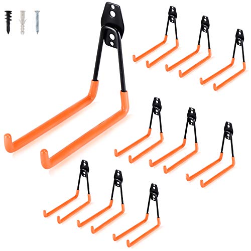 Heavy Duty Steel Garage Storage Hooks (10 X Large U hooks)
