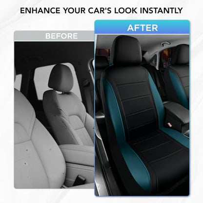 Leather Seat Covers (Blue Front)