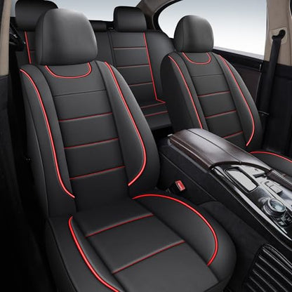 Car Seat Cover (N4 Black Red / Full Set)