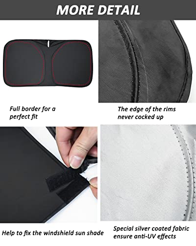 Front Windshield Sun Shade Compatible with 2020 (for Subaru Outback 2020-2024 - 3 Layer)
