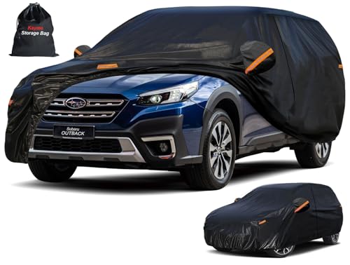 7 Layers Waterproof SUV Car Cover for Subaru Outback 1994 (PE-Black / Custom Fit Subaru Outback)