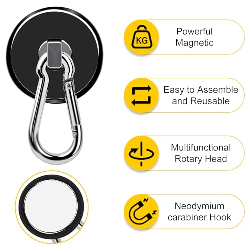 Magnetic Hooks (Black / 1.26in)