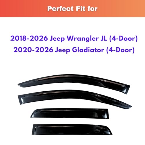 Rain Guards Fit for 2018 (2018-2026 Wranger JL)