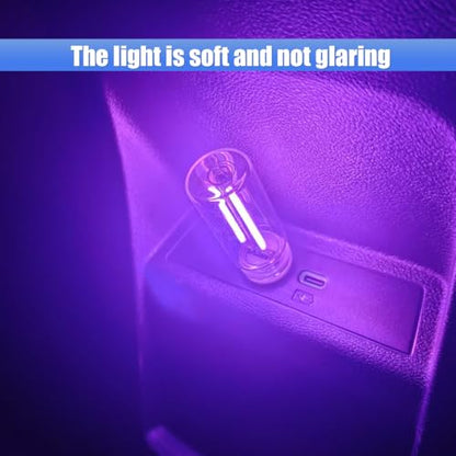 2PCS USB LED Light for Car Interior (Purple)