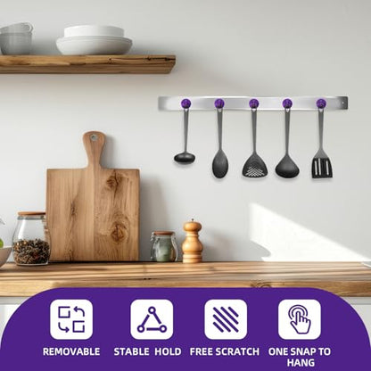 Magnetic Hooks Steel Tube Design for Cruise (Purple / 100lb Magnetic Hooks)