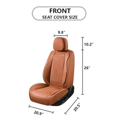 Car Seat Covers Full Set (2 Pack / Brown)