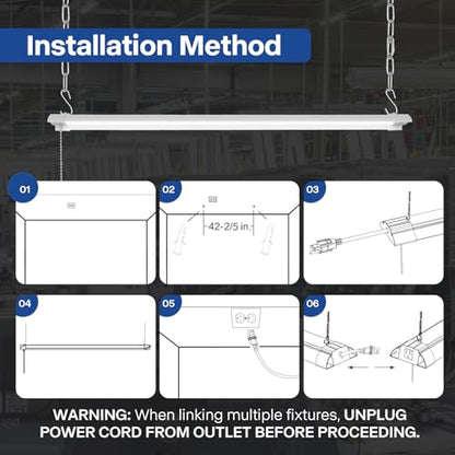 4 Pack 4ft Linkable Led Shop Light