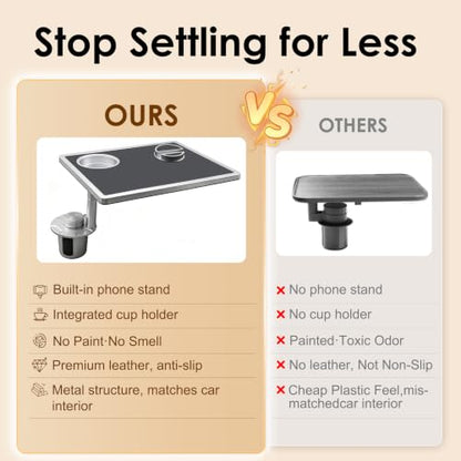 Car Desk for Laptop 360° Rotating Tesla Tray with Cup Holder Phone Stand (𝗦𝗾𝘂𝗮𝗿𝗲 · Black / 𝗔𝗺𝗮𝘇𝗼𝗻 𝗖𝗵𝗼𝗶𝗰𝗲)