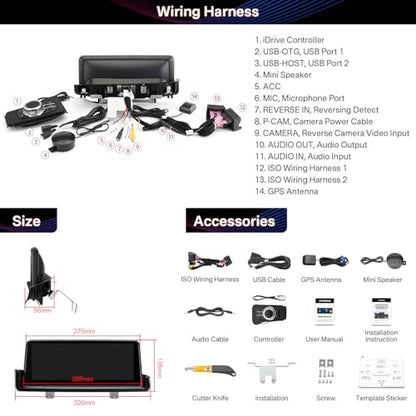 10.25 Inch Android Car Stereo for BMW 3 Series E90 (2+64GB)