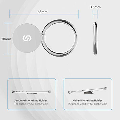 Cell Phone Ring Holder Stand (Silver / 1 Pack)